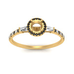 Load image into Gallery viewer, baguette-semi-mount-halo-accented-black-diamond-engagement-ring-in-yellow-gold-FD10047SMRGBLACKANGLE5-NL-YG