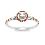 Load image into Gallery viewer, baguette-semi-mount-halo-accented-orange-sapphire-engagement-ring-in-white-gold-FD10047SMRGSAORANGLE5-NL-WG
