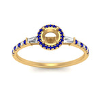 Load image into Gallery viewer, baguette-semi-mount-halo-accented-sapphire-engagement-ring-in-yellow-gold-FD10047SMRGSABLANGLE5-NL-YG