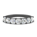 Load image into Gallery viewer, basket-prong-7-asscher-cut-1.75-carat-wedding-ring-in-black-gold-FD10118B-0.25-NL-BG