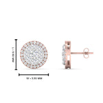Load image into Gallery viewer, beautiful-1-carat-cluster-circle-2-tone-stud-earrings-in-rose-gold-FDEAR10842ANGLE1-NL-2-RG