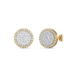 Load image into Gallery viewer, beautiful-1-carat-cluster-circle-2-tone-stud-earrings-in-yellow-gold-FDEAR10842ANGLE1-NL-2-YG