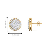 Load image into Gallery viewer, beautiful-1-carat-cluster-circle-2-tone-stud-earrings-in-yellow-gold-FDEAR10842ANGLE1-NL-2-YG