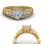 Load image into Gallery viewer, Beautiful Filigree 6 Prong Diamond Ring
