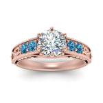 Load image into Gallery viewer, Round Cut Filigree 6 Prong Engagement Ring