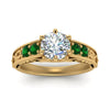 Load image into Gallery viewer, beautiful-filigree-6-prong-diamond-engagement-ring-with-emerald-in-yellow-gold-FD9143RORGEMGRANGLE5-NL-YG.jpg?v=1759984480