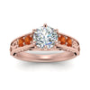 Load image into Gallery viewer, beautiful-filigree-6-prong-diamond-engagement-ring-with-orange-sapphire-in-rose-gold-FD9143RORGSAORANGLE5-NL-RG.jpg?v=1759925722
