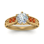 Load image into Gallery viewer, Round Cut Filigree 6 Prong Engagement Ring