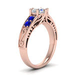 Load image into Gallery viewer, Round Cut Filigree 6 Prong Engagement Ring