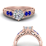 Load image into Gallery viewer, Beautiful Filigree 6 Prong Diamond Ring