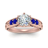 Load image into Gallery viewer, beautiful-filigree-6-prong-diamond-engagement-ring-with-sapphire-in-rose-gold-FD9143RORGSABLANGLE5-NL-RG.jpg?v=1759925722