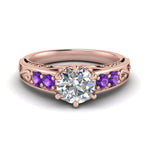 Load image into Gallery viewer, Beautiful Filigree 6 Prong Diamond Ring