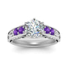 Load image into Gallery viewer, beautiful-filigree-6-prong-diamond-engagement-ring-with-violet-topaz-in-white-gold-FD9143RORGVITOANGLE5-NL-WG.jpg?v=1758601355