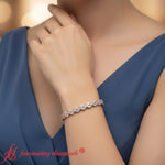 Load image into Gallery viewer, beautiful-marquise-tennis-bracelet-rose-gold-fdbrc8632mq-model