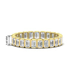 Load image into Gallery viewer, bezel-2.50-carat-emerald-cut-eternity-diamond-wedding-band-in-yellow-gold-FD-10417EMB-2.50CTCT-NL-YG