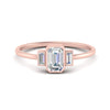 Load image into Gallery viewer, Bezel 3 Stone Emerald Cut Ring