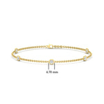 Load image into Gallery viewer, Bezel diamond chain bracelet