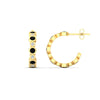 Load image into Gallery viewer, bezel-half-round-cut-black-diamond-hoop-earring-in-yellow-gold-fdear86441gblackangle2-nl-yg.jpg
