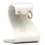 Load image into Gallery viewer, bezel-half-round-cut-diamond-hoop-earring-in-14K-yellow-gold-FDEAR86441-NL-YG