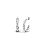 Load image into Gallery viewer, bezel-half-round-cut-diamond-hoop-earring-in-950-Platinum-FDEAR86441-NL-WG