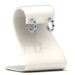 Load image into Gallery viewer, bezel-half-round-cut-diamond-hoop-earring-with-blue-sapphire-in-950-Platinum-FDEAR86441GSABL-NL-WG