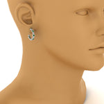 Load image into Gallery viewer, bezel-half-round-cut-diamond-hoop-earring-with-emerald-in-950-Platinum-FDEAR86441GEMGR-NL-WG