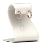 Load image into Gallery viewer, bezel-half-round-cut-diamond-hoop-earring-with-orange-sapphire-in-14K-rose-gold-FDEAR86441GSAOR-NL-RG