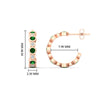 Load image into Gallery viewer, bezel-half-round-cut-emerald-hoop-earring-in-rose-gold-fdear86441gemgrangle2-nl-rg-hw.jpg