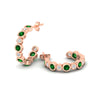 Load image into Gallery viewer, bezel-half-round-cut-emerald-hoop-earring-in-rose-gold-fdear86441gemgrangle4-nl-rg.jpg