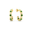 Load image into Gallery viewer, bezel-half-round-cut-emerald-hoop-earring-in-yellow-gold-fdear86441gemgrangle1-nl-yg.jpg