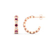 Load image into Gallery viewer, bezel-half-round-cut-pink-sapphire-hoop-earring-in-rose-gold-fdear86441gsadrpiangle2-nl-rg.jpg