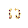 Load image into Gallery viewer, bezel-half-round-cut-pink-sapphire-hoop-earring-in-yellow-gold-fdear86441gsadrpiangle1-nl-yg.jpg