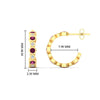 Load image into Gallery viewer, bezel-half-round-cut-pink-sapphire-hoop-earring-in-yellow-gold-fdear86441gsadrpiangle2-nl-yg-hw.jpg