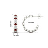 Load image into Gallery viewer, bezel-half-round-cut-ruby-hoop-earring-in-white-gold-fdear86441grudrangle2-nl-wg-hw.jpg