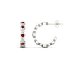 Load image into Gallery viewer, bezel-half-round-cut-ruby-hoop-earring-in-white-gold-fdear86441grudrangle2-nl-wg.jpg