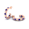 Load image into Gallery viewer, bezel-half-round-cut-sapphire-hoop-earring-in-rose-gold-fdear86441gsablangle4-nl-rg.jpg