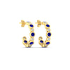 Load image into Gallery viewer, bezel-half-round-cut-sapphire-hoop-earring-in-yellow-gold-fdear86441gsablangle5-nl-yg.jpg