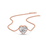 Load image into Gallery viewer, Solitaire Bezel Heart Shape Pendant