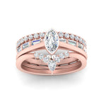 Load image into Gallery viewer, bezel-marquise-ring-with-baguette-&-crown-stack-band-in-FD10175-NL-RG