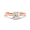 Load image into Gallery viewer, Asscher Cut Petite Bezel Solitaire Engagement Ring
