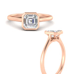 Load image into Gallery viewer, Asscher Cut Petite Bezel Solitaire Engagement Ring