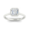 Load image into Gallery viewer, Asscher Cut Petite Bezel Solitaire Engagement Ring