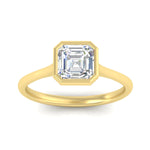 Load image into Gallery viewer, Asscher Cut Petite Bezel Solitaire Engagement Ring