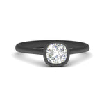 Load image into Gallery viewer, Petite Bezel Solitaire Engagement Ring