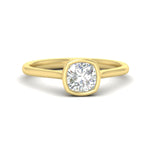 Load image into Gallery viewer, Petite Bezel Solitaire Engagement Ring