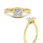Load image into Gallery viewer, Petite Bezel Solitaire Engagement Ring