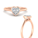 Load image into Gallery viewer, Heart Shaped Petite Bezel Solitaire Engagement Ring