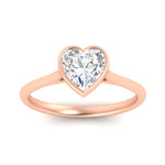 Load image into Gallery viewer, Heart Shaped Petite Bezel Solitaire Engagement Ring