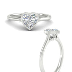 Load image into Gallery viewer, Heart Shaped Petite Bezel Solitaire Engagement Ring