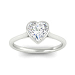 Load image into Gallery viewer, Heart Shaped Petite Bezel Solitaire Engagement Ring